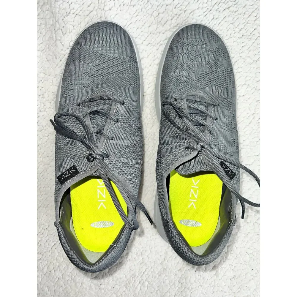 Kizik Madrid Eco-Knit Shoes Gray Hands Free Lightweight Sneakers - sz 10.5M - T7